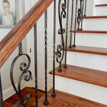 Brushed Bronze Wrought Iron Baluster Staircase
