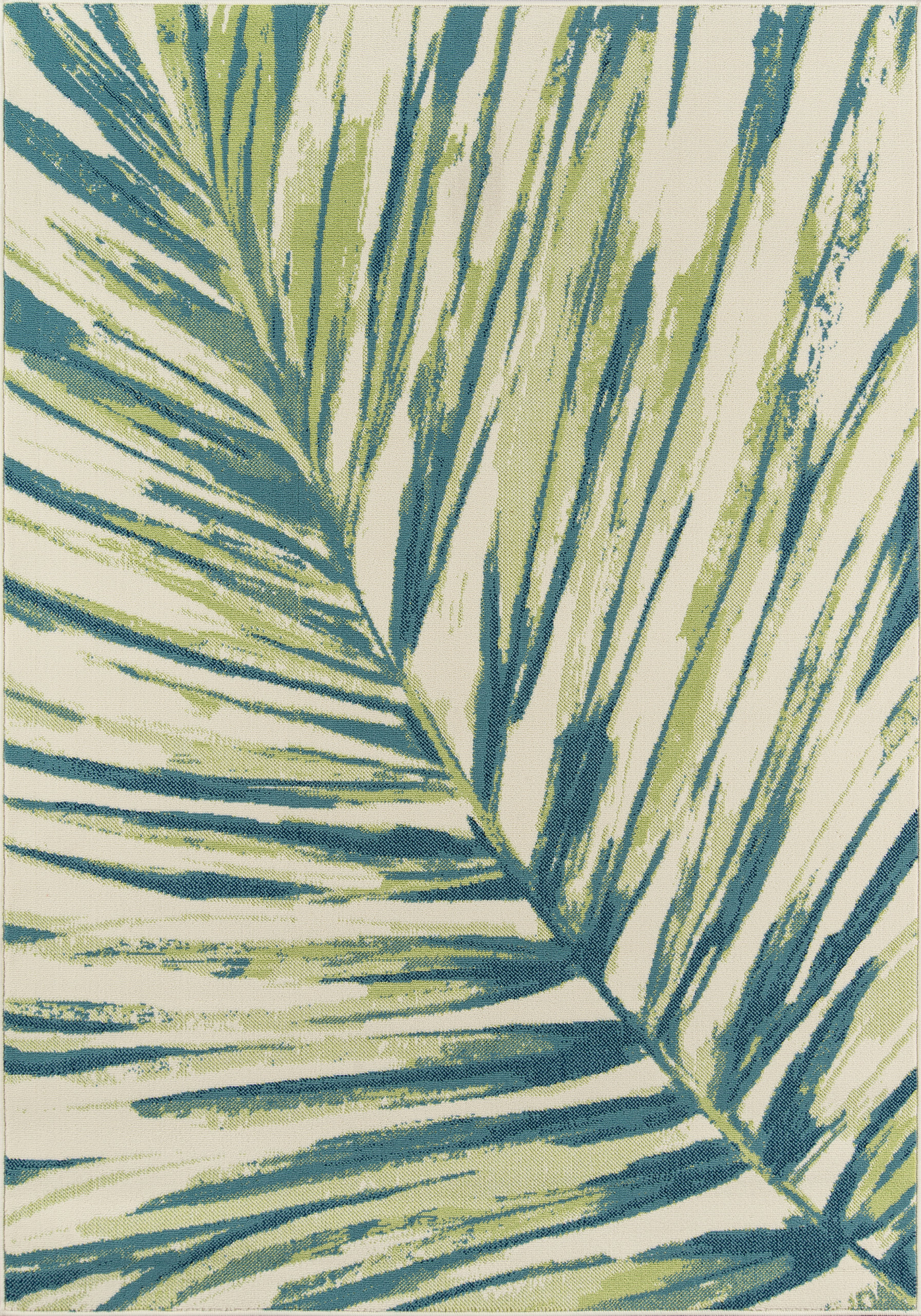 Momeni Baja Polypropylene Indoor Outdoor Rug, Green, 6'7"x9'6"