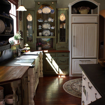 Inset kitchen with soapstone