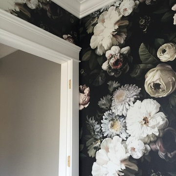 Ellie Cashman Dark Floral Powder Room