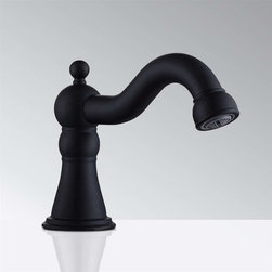 BathSelect Deck Mount Commercial Matte Automatic Sensor Faucet Black - Showerheads And Body Sprays