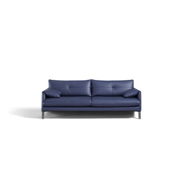 Divo Design Genuine Leather Sofa, Blue