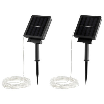 Pure Garden Outdoor Starry Solar String Lights, 200 Lights With 8 Lighting Modes