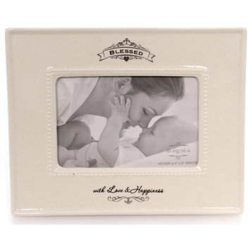 Home & Garden BLESSED PHOTO FRAME Ceramic Love And Happiness 4050328