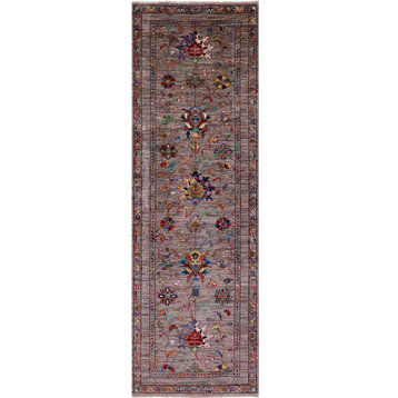 Runner Persian Tabriz Handmade Wool Rug 2' 8" X 8' 3" - Q17028