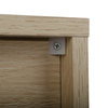 32" Tall Wood 2-door Accent Cabinet with Rattan Door , Natural