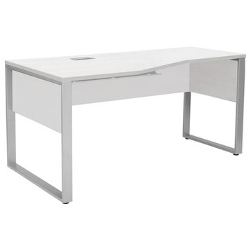 LSF Crescent Desk 63x32/24 Inches in White