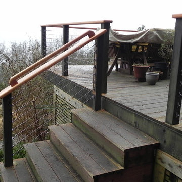 Wood and Stainless Cable Rail Renovation