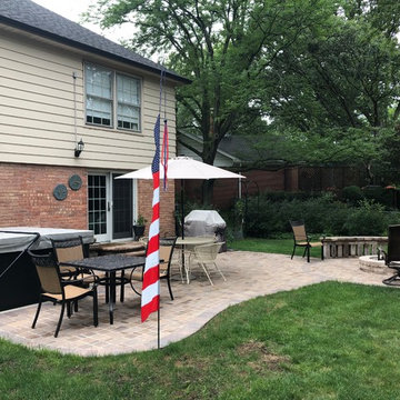 Belgard Paver Patio with Gas Fire Pit by Wilmette, IL Belgard Patio Builder.