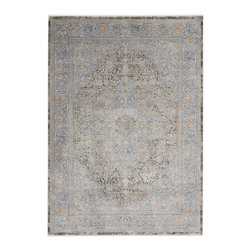 Nourison - Nourison Starry Nights 8'6" x 11'6" Blue Vintage Indoor Area Rug - Area Rugs