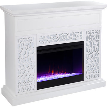 Wansford Color Changing Fireplace, White
