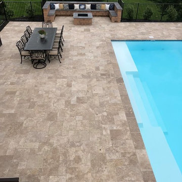 Backyard Retreat with Custom Pool & Fire Pit Lounge