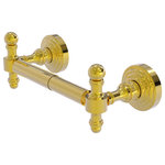 Allied Brass - Retro Wave 2 Post Toilet Tissue Holder, Polished Brass - This attractive double post toilet tissue holder from the Retro Wave Collection fits with any bathroom decor ranging from modern to traditional, and all styles in between. The posts are made from high quality brass and finished in a decorative designer finish. This beautiful toilet tissue holder is extremely attractive, very rugged, and highly functional. The holder comes with the toilet tissue bar and two matching posts, plus the hardware necessary to install the tissue holder in the bathroom.