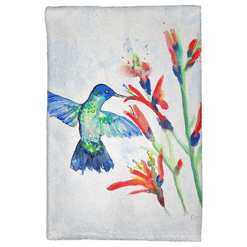 Betsy Drake Hummingbird & Fire Plant Kitchen Towel