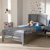Baxton Studio Sedona Twin Slat Platform Bed in Gray
