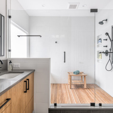 Master Bathroom with Teak Shower Floor