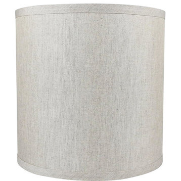 Classic Drum Smooth Linen Lamp Shade, Oatmeal, 10"