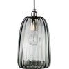James Pendant - Gray Fluted Glass