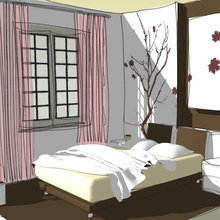 camera da letto disegnata da me con SketchUp