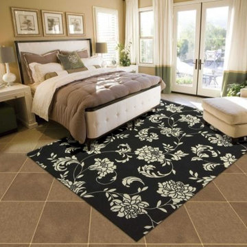 Home and Garden Black Rug