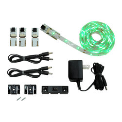 NEW Cut and Connect Series: Normal Bright Flexible Strip 3M Kit in Green - Undercabinet Lighting