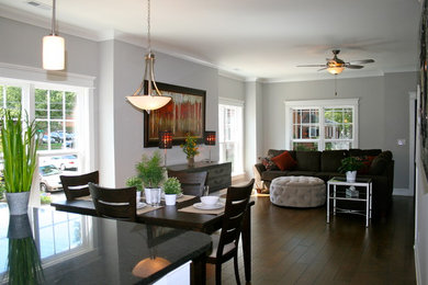 Inspiration for a craftsman family room remodel in Charlotte