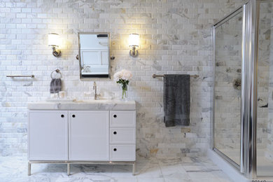 Inspiration for a contemporary bathroom remodel in Los Angeles