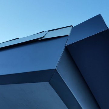 Fascia Wrap, Custom Sectional Slant Back Box Gutters in Studio City