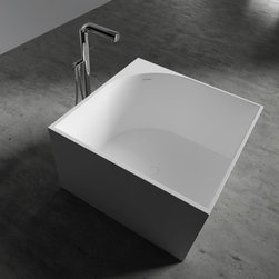 LUSSO STONE FARINA STONE RESIN SOLID SURFACE FREESTANDING SQUARE BATH 1050 - Products