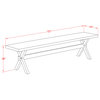X-Style 15X72 In Dining Bench With Wirebrushed Black Leg And Linen White Top