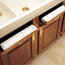 14" False Front Tip-Out Trays With Hinges, White