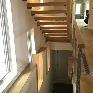 Open-riser stair hall