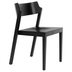 OSIDEA USA Inc. - The 100 Chair, 17.75" Seat Height, Black - This stackable dining/guest chair will fit well in commercial and residential spaces alike. Its curved open back give a comfortable and unique aesthetic touch, allowing one to easily pick up this chair and neatly stack it away.