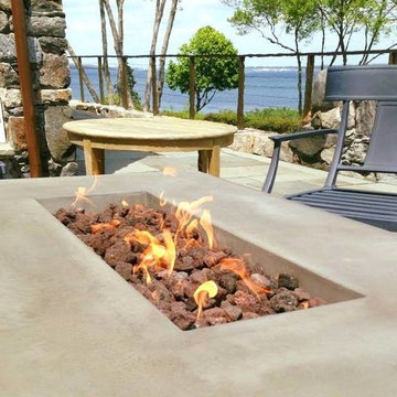 Concrete gas fire pit Jamestown, RI