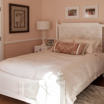 Young Girl's Peach Bedroom on the Beach