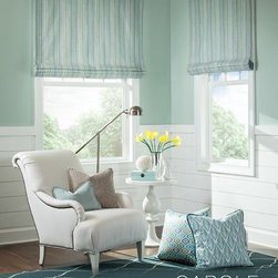 Custom Flat Roman Shades with Carole Fabrics - Roman Shades