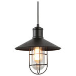 LNC - LNC 1-Light Farmhouse Matte Black Lantern Cage Shade Mini Pendant Lighting - At LNC, we always believe that Classic is the Timeless Fashion, Liveable is the essential lifestyle, and Natural is the eternal beauty. Every product is an artwork of LNC, we strive to combine timeless design aesthetics with quality, and each piece can be a lasting appeal.