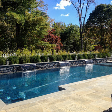 Modern Pool w/ Waterfalls
