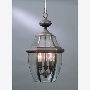 Quoizel NY1180Z Four Light Outdoor Hanging Lantern, Medici Bronze Finish