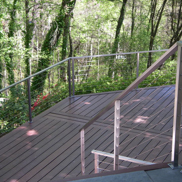 Stainless Steel Cable Railing - Rectangle Top Tube (Exterior)