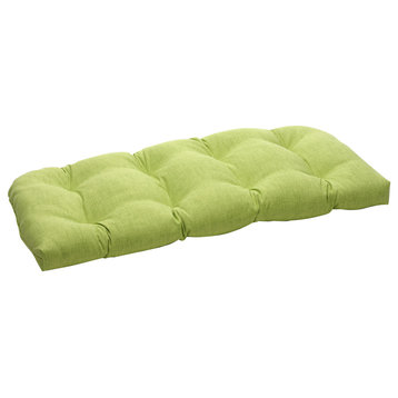 Baja Lime Green Wicker Loveseat Cushion