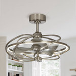 Parrot Uncle - 27" Solstice LED Ceiling Fan, Satin Nickel - FEATURES: