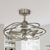 27-In Solstice LED Ceiling Fan, Satin Nickel