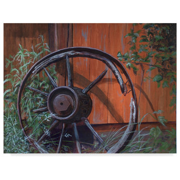 Rusty Frentner 'Wagon Wheel' Canvas Art, 32"x24"