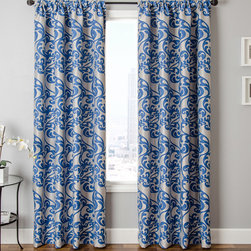 Blindsgalore Signature Drapery Panel: Kunas Patterned Jacquard - Curtains