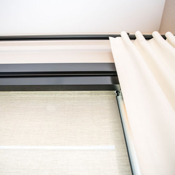 Roller Shades, Cornices and Drapery