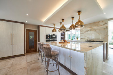 This is an example of a contemporary kitchen in Cheshire.