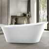 Vanity Art Freestanding Acrylic Soaking Bathtub, 70"