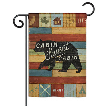 Cabin Sweet Cabin Nature, Everyday Garden Flag 13"x18.5"