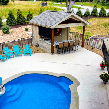 Pool House and Screen Room Area